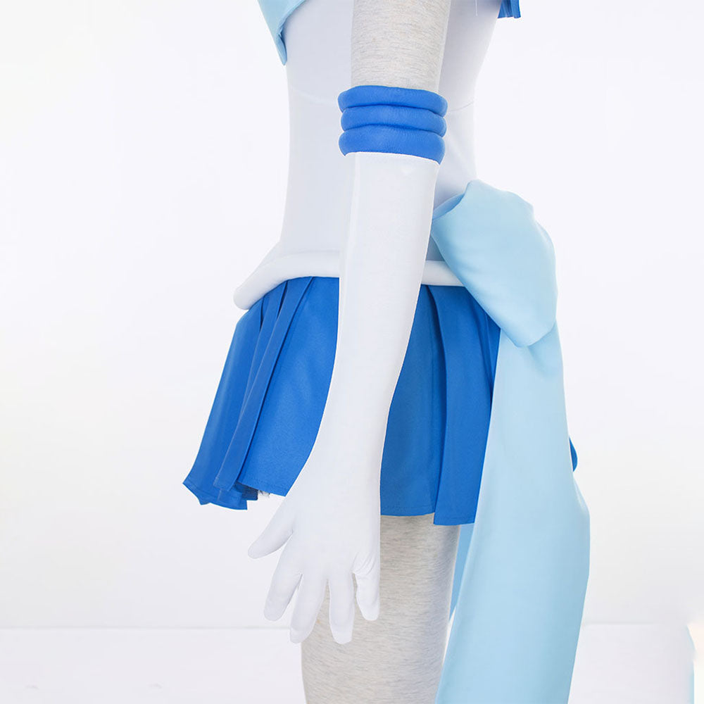 Halloween Anime Sailor Moon Costume Mizuno Ami Sailor mercury Fighting Cosplay Full Outfit