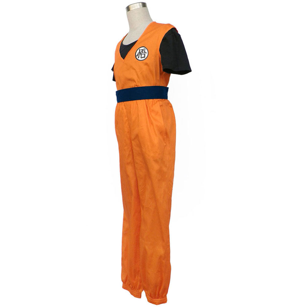 Dragon Ball Son Goku Training Costume Outfits Chinese Character 'Goku' Cosplay Men and Kids Halloween