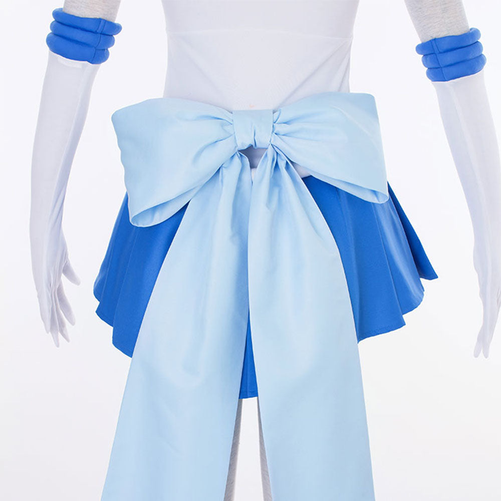 Halloween Anime Sailor Moon Costume Mizuno Ami Sailor mercury Fighting Cosplay Full Outfit