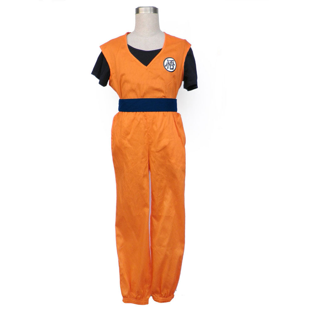 Dragon Ball Son Goku Training Costume Outfits Chinese Character 'Goku' Cosplay Men and Kids Halloween