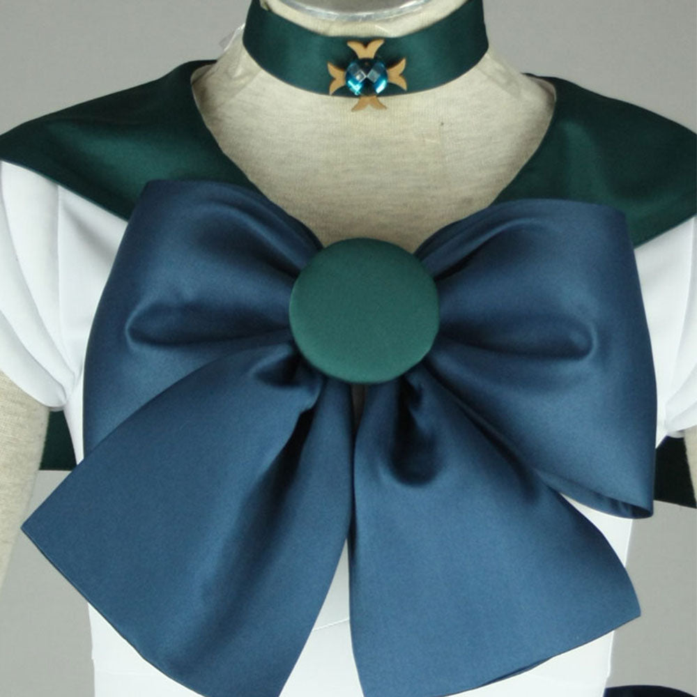 Anime Sailor Moon Costume Kaiou Michiru Sailor neptune Fighting Cosplay Outfit and Accessories Women and Kids Halloween