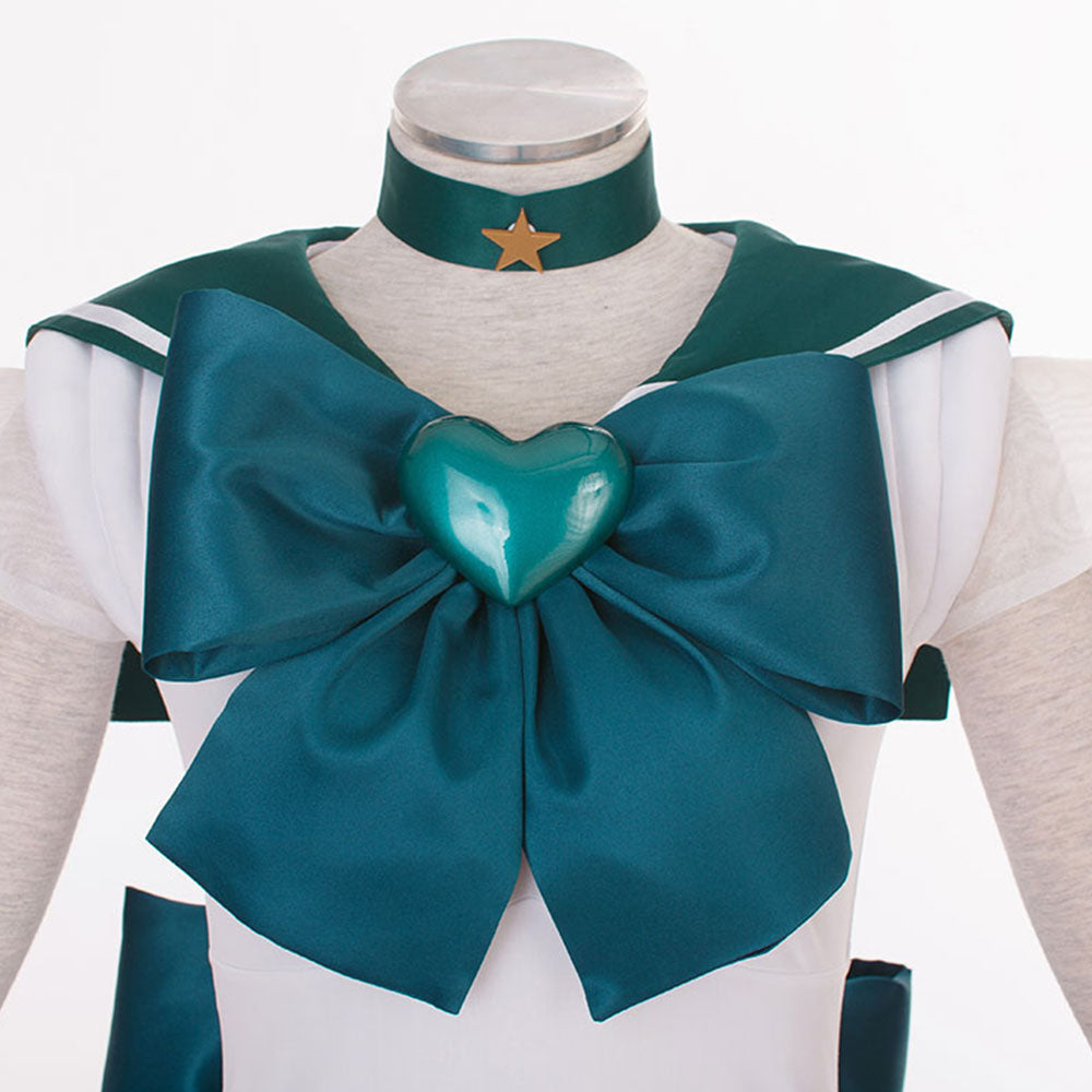 Halloween Anime Sailor Moon Costume Kaiou Michiru Sailor neptune Fighting Cosplay Full Outfit