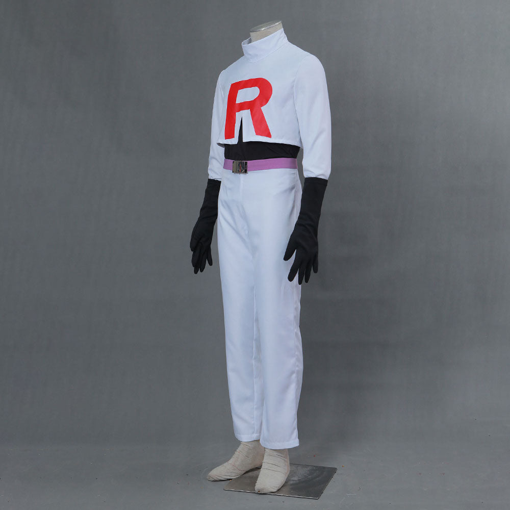 Anime Pokemon Costume Rocket Team James Inkay Jessie Cosplay full outfit for Adults and Kids