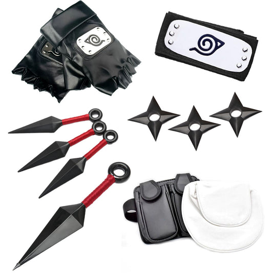 Anime Naruto Costume Ninja Kakashi Naruto Sasuke Cosplay Accessories Package