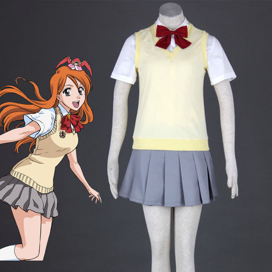 Bleach Costume Karakura High School Uniform Cosplay full Outfit for Women and Kids