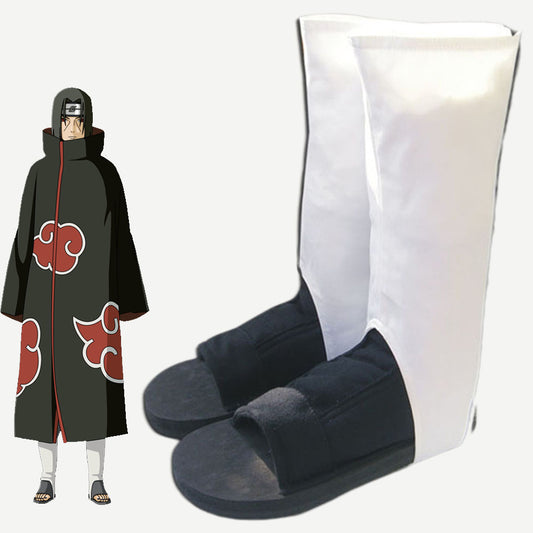 Anime Naruto Akatsuki Costume Shoes Itachi Obito Pain Cosplay Shoes Adults Kids Halloween