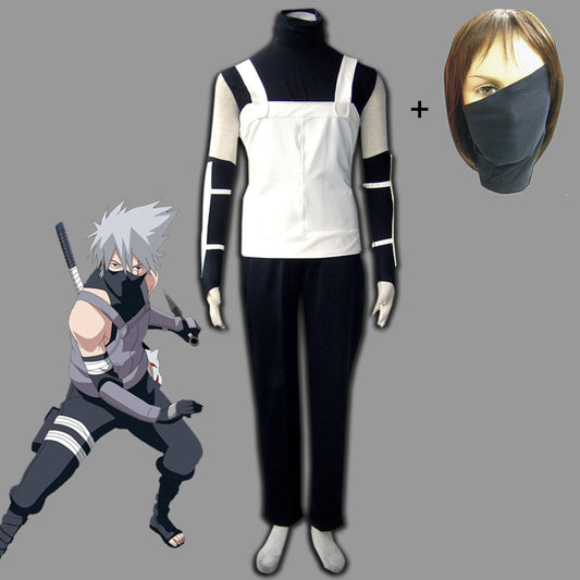 Anime Naruto Shippuden Cosplay Anbu Kakashi Costume Men Kids Halloween