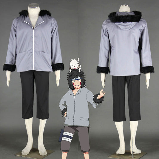 Anime Naruto Shippuden Cosplay Kiba Juvenile Chidhood Costume Men Kids Halloween