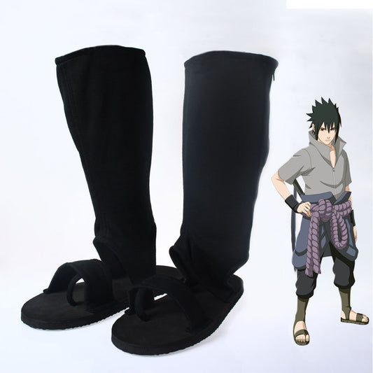 Anime Naruto Shippuden Uchiha Sasuke Cosplay Costume Shoes Adults Kids Halloween