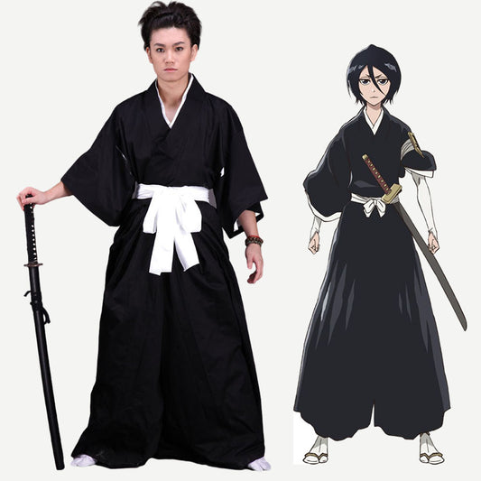 Anime Bleach Costume Kuchiki Rukia Die pa Cosplay full outfits Men and Kids Halloween