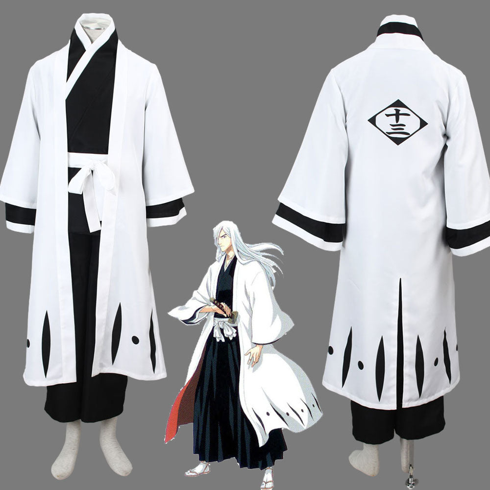 Anime Bleach Ukitake Juushirou Costume Cosplay Suits 13th Division Captain Costume Men and Kids Halloween