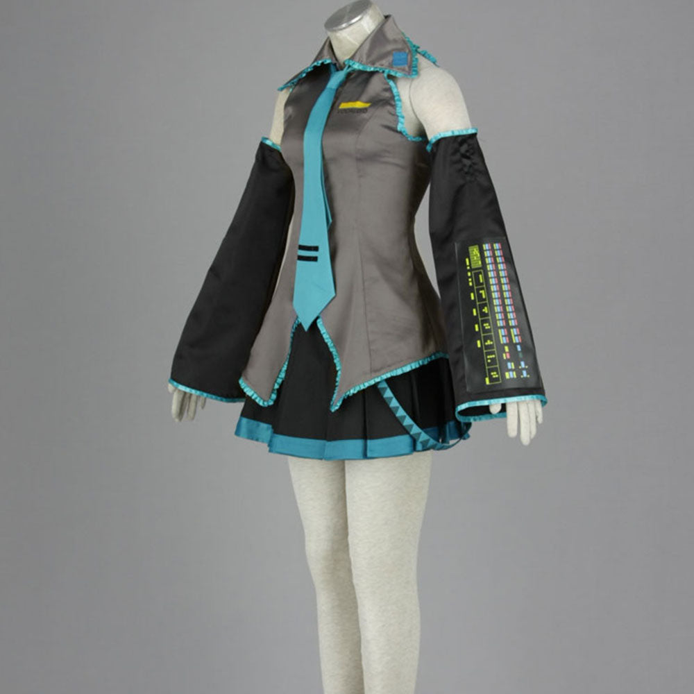 Vocaloid Costumes Hatsune Miku Cosplay full Outfit with Accessories Women and Kids