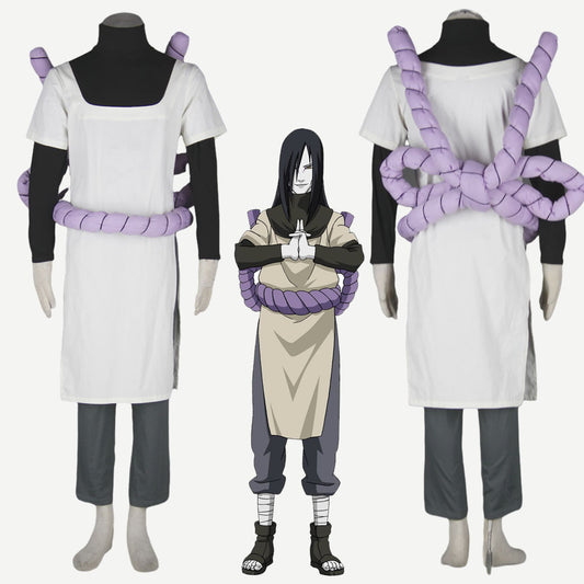 Anime Naruto Shippuden Orochimaru Cosplay Costume Men Kids Halloween