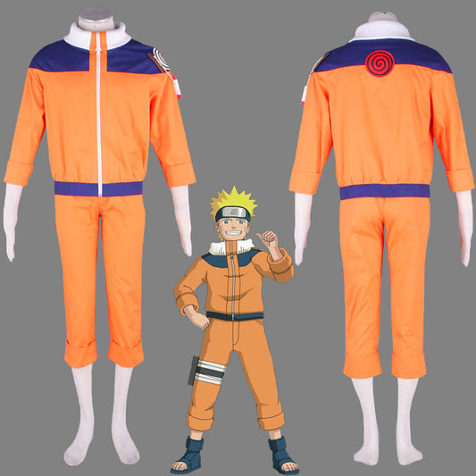 Anime Naruto Shippuden Cosplay Naruto Chidhood Costume Men Kids Halloween