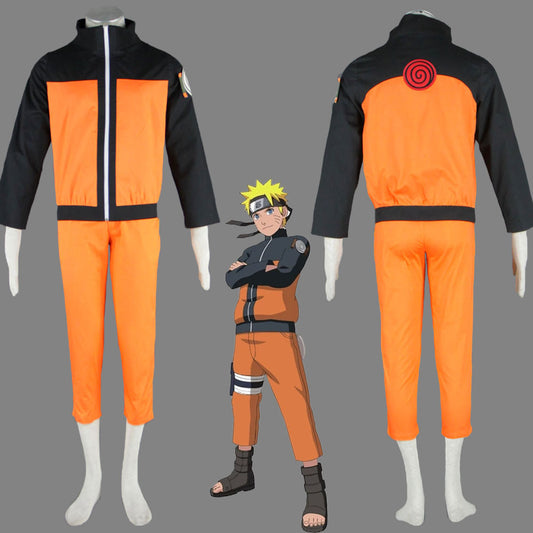 Anime Naruto Shippuden Cosplay Naruto Teenager Costume Men Kids Halloween