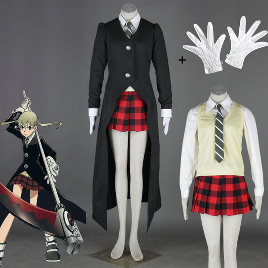 Anime Soul Eater Maka Cosplay Costume Full Suits Women and Kids Halloween