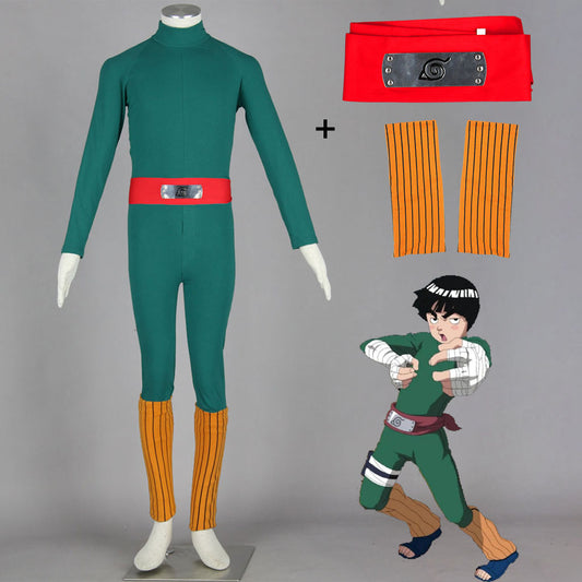 Anime Naruto Shippuden Cosplay Rock Lee Costume Men Kids Halloween