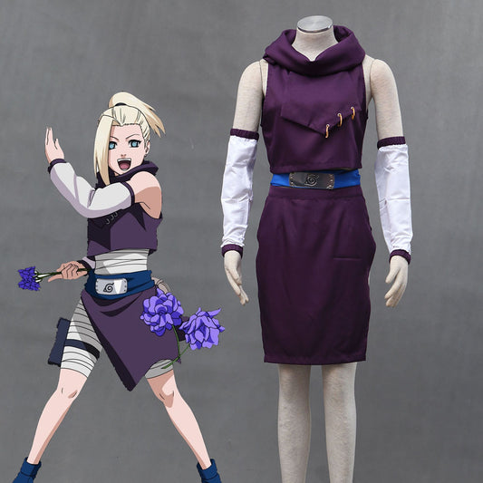 Anime Naruto Shippuden Cosplay Yamanaka Ino Childhood Costume Women Kids Halloween