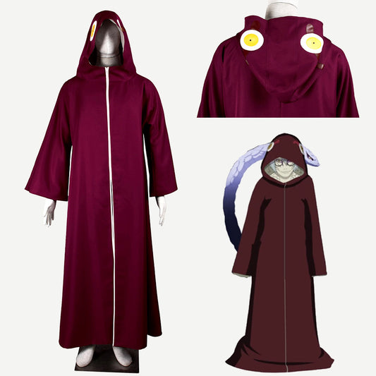 Anime Naruto Shippuden Costume Yakushi Kabuto Cosplay Cloak Men Kids Halloween