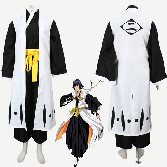 Anime Bleach Soi Fon Costume Cosplay Suits 2th Division Captain Women and Kids Halloween