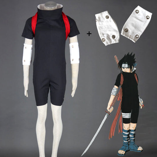 Anime Naruto Shippuden Cosplay Uchiha Sasuke Ninja Exam Costume Men Kids Halloween