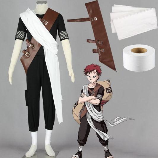 Anime Naruto Shippuden Cosplay Gaara Taking Ninja Exam Costume Men Kids Halloween