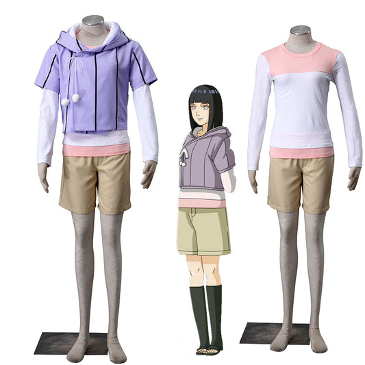 Anime Boruto Cosplay Hyuga Hinata Cosplay Costume Women Kids Halloween