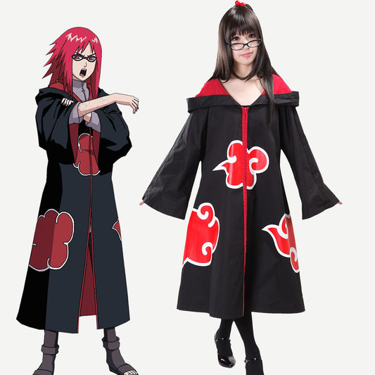 Naruto Eagle Team Embroidery Costume Cloak Sasuke Karin Cosplay Robe Unisex Kids Halloween