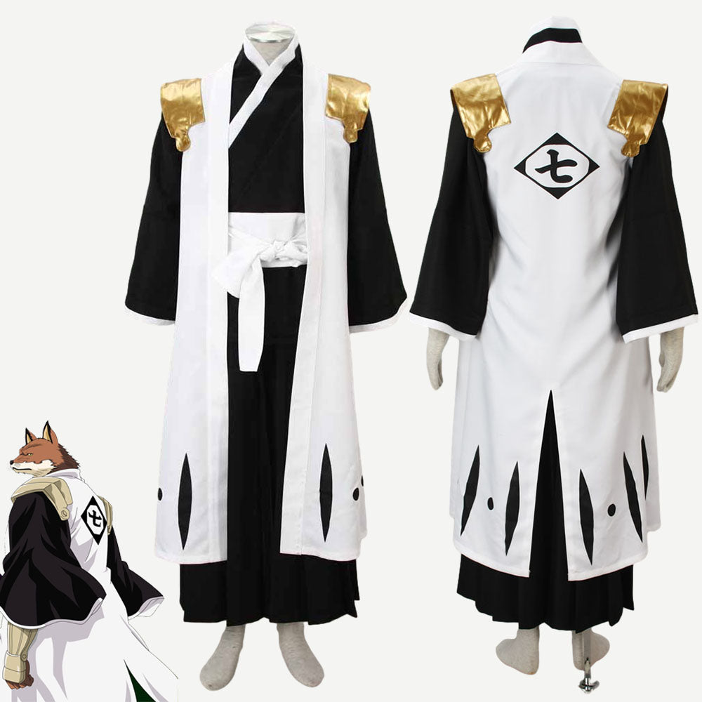 Anime Bleach Komamura Sajin Costume Cosplay Suits 7th Division Captain Costume Men and Kids Halloween