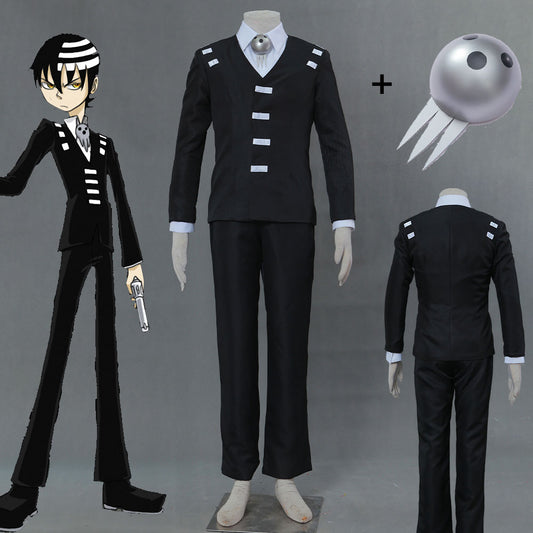 Anime Soul Eater Death The Kid Cosplay Costume full Suits Men and Kids Halloween