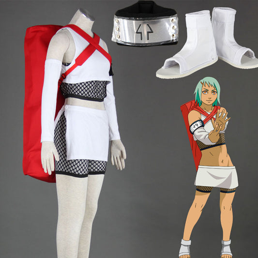 Anime Naruto Shippuden Nanabi Chomei Fuu Cosplay Costume with Shoes Women Kids Halloween