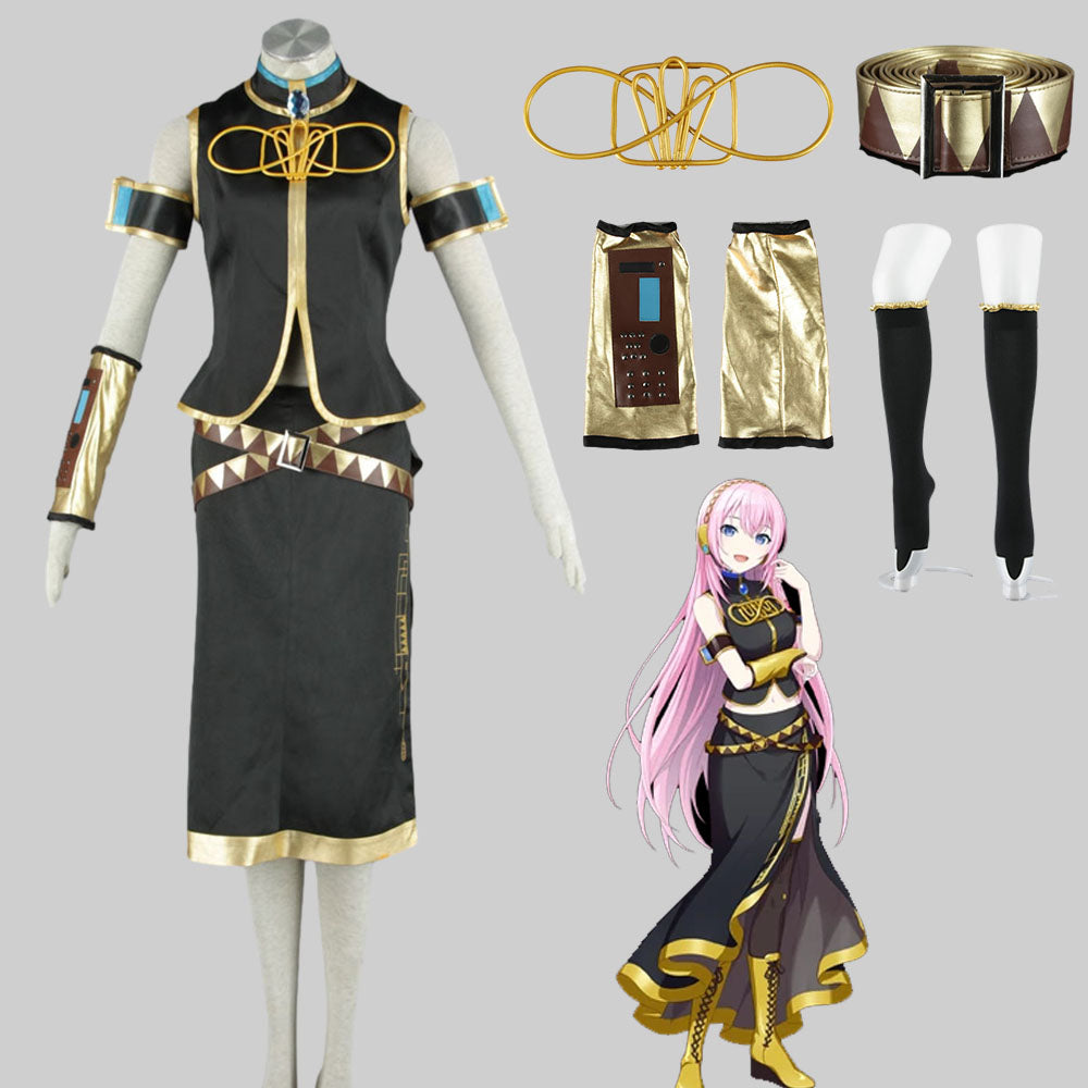 Vocaloid Costumes Megurine Luka Cosplay full Outfit with Accessories Women and Kids