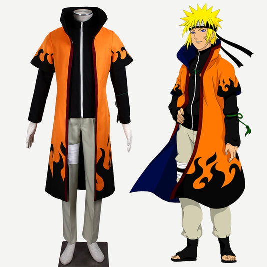 Anime Naruto Shippuden 6th Hokage Cosplay Naruto Costume Men Kids Halloween