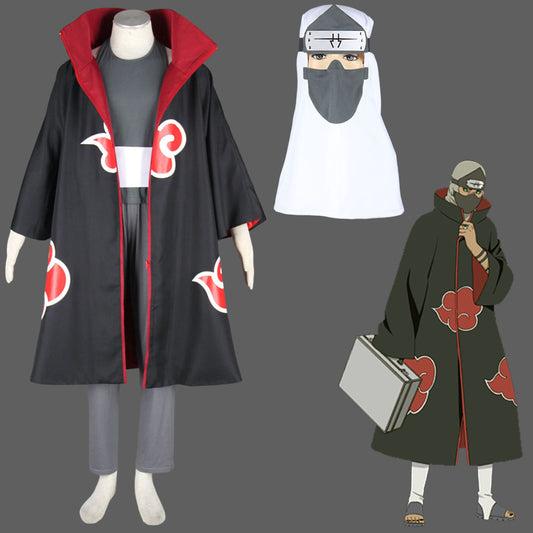 Anime Naruto Shippuden Kakuzu Cosplay Costume with Mask Men Kids Halloween