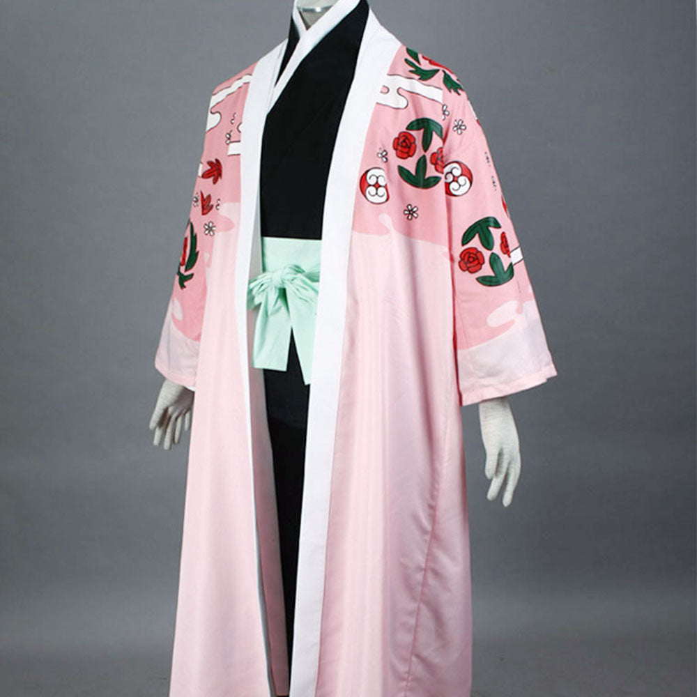 Anime Bleach Kyoraku Shunsui Costume Cosplay Suits 8th Division Captain Costume Men and Kids Halloween