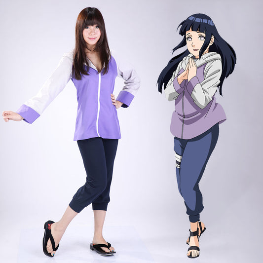 Anime Naruto Shippuden Cosplay Hyuuga Hinata Costume Women Kids Halloween