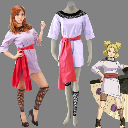 Anime Naruto Shippuden Cosplay Temari Ninja Exam Costume Women Kids Halloween