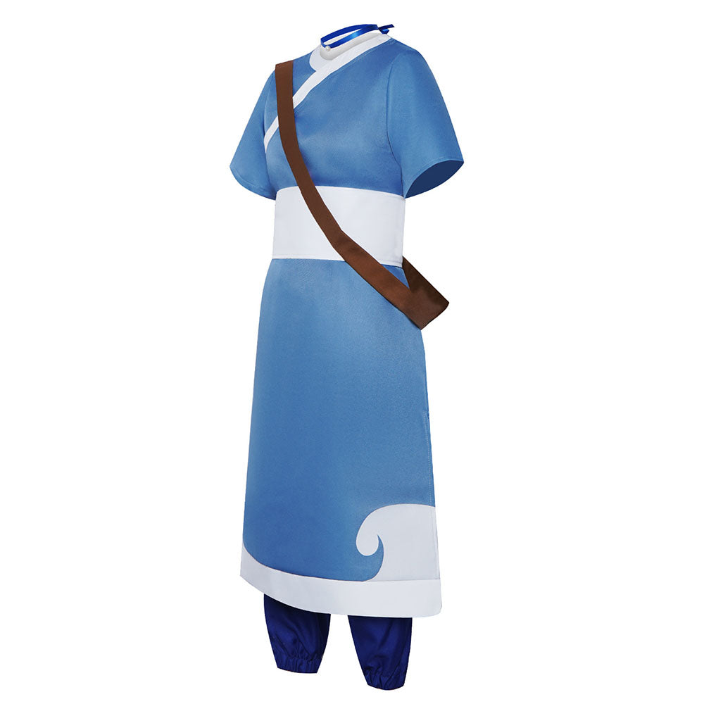 Avatar The Last Airbender Costume Katara Cosplay Blue full Outfit for Women