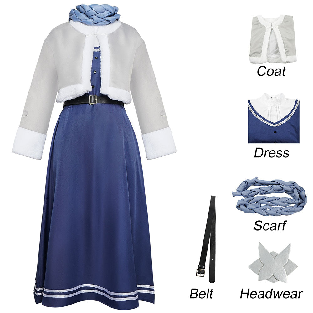 Anime Frieren: Beyond Journey's End Costume Fern Winter Cosplay Full Outfits for Women