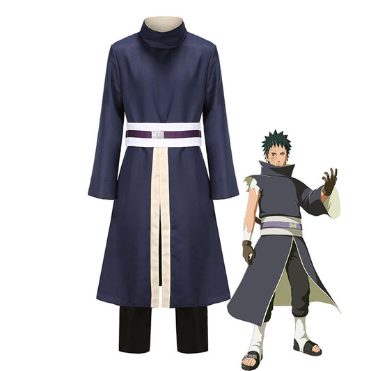 Anime Naruto Costumes Uchiha Obito Cosplay Full Outfit for Men and Kids Halloween