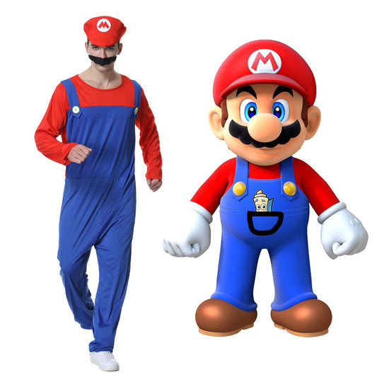 Super Mario Bros Costume Mario and Luigi Cosplay Outfits for Adults