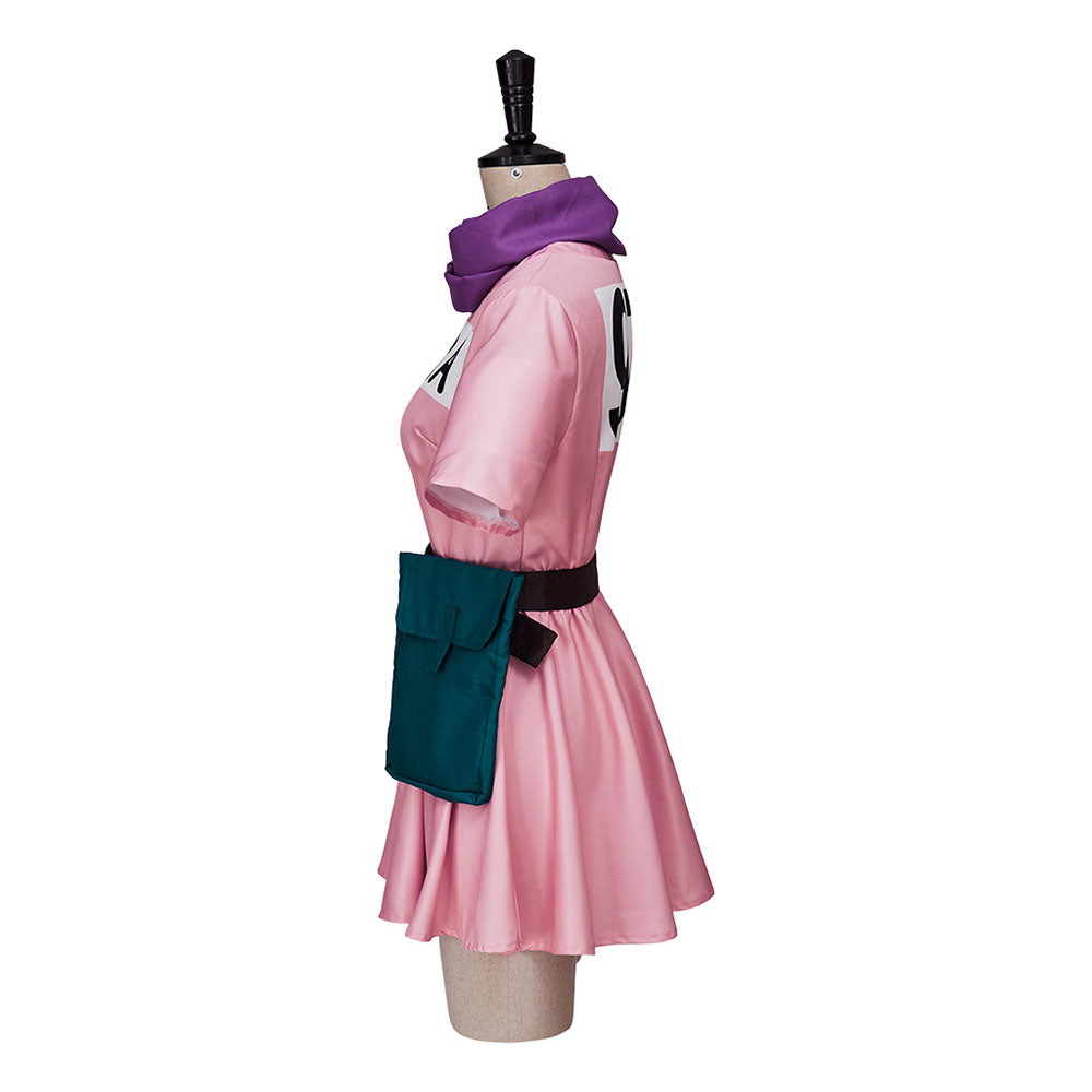 Dragon Ball Z Bulma Cosplay Pink Costume Dress Ouffits for Women Halloween