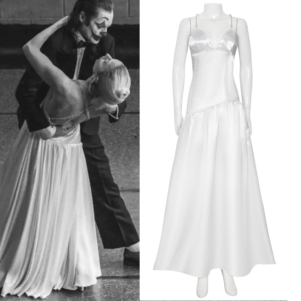 Joker 2 Joker Folie a Deux Costume Lady Gaga Harley Quinn Cosplay White Wedding long Dress