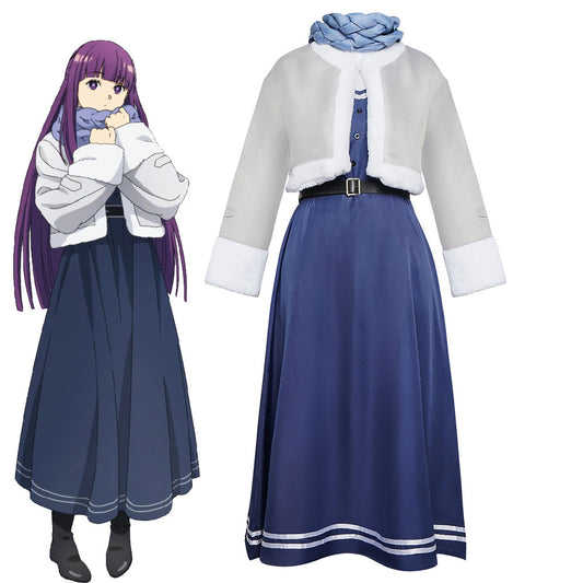 Anime Frieren: Beyond Journey's End Costume Fern Winter Cosplay Full Outfits for Women