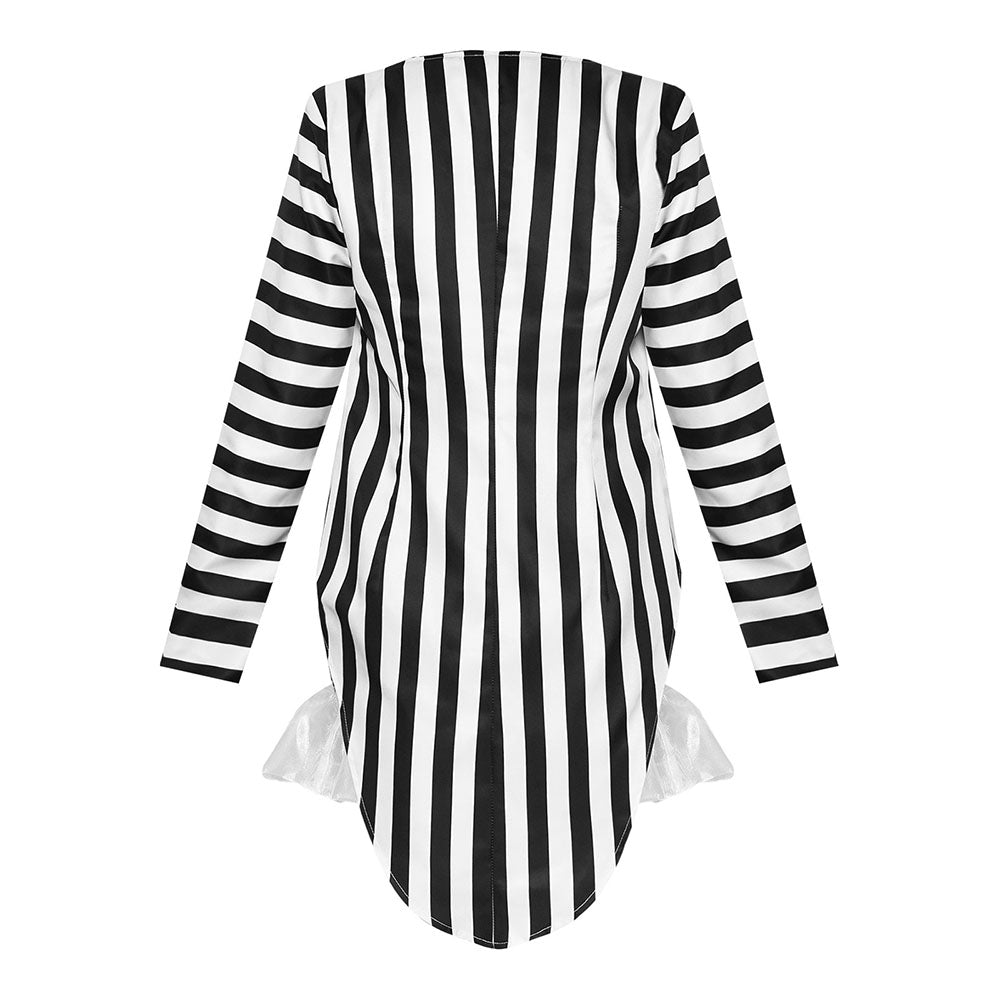 Movie Beetlejuice Costume Beetlejuice Cosplay Black and White Striped Suits for Women