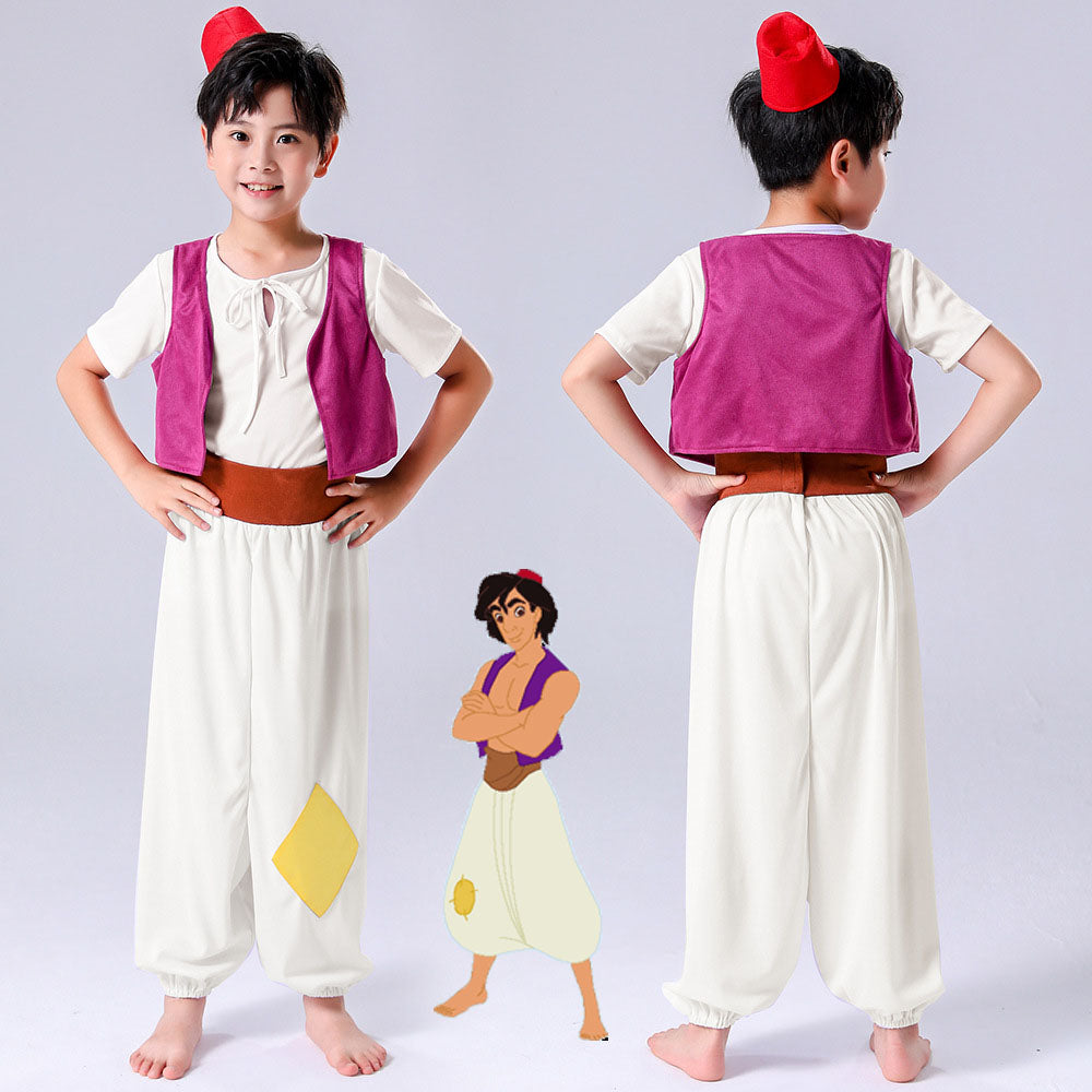 Aladdin Costume Aladdin and the Magic Lamp Prince Ali Cosplay Outfits for Kids