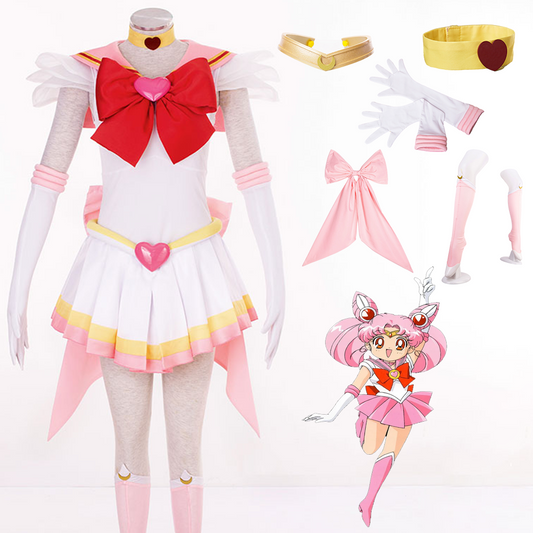 Halloween Anime Sailor Moon Costume Chibi usa Sailor chibi moon Fighting Cosplay Full Outfit